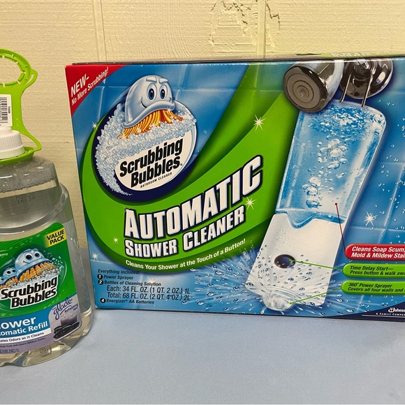 Scrubbing Bubbles Automatic Shower Cleaner + Extra 34oz Bottle of Solution - Picture 1 of 6